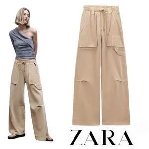 Washed plush cargo pants